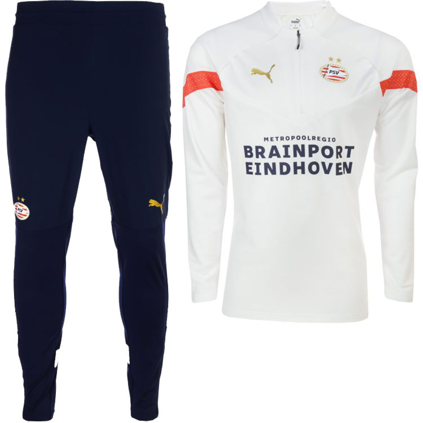 PSV Trainingspak Fleece White PSVFANstore.nl