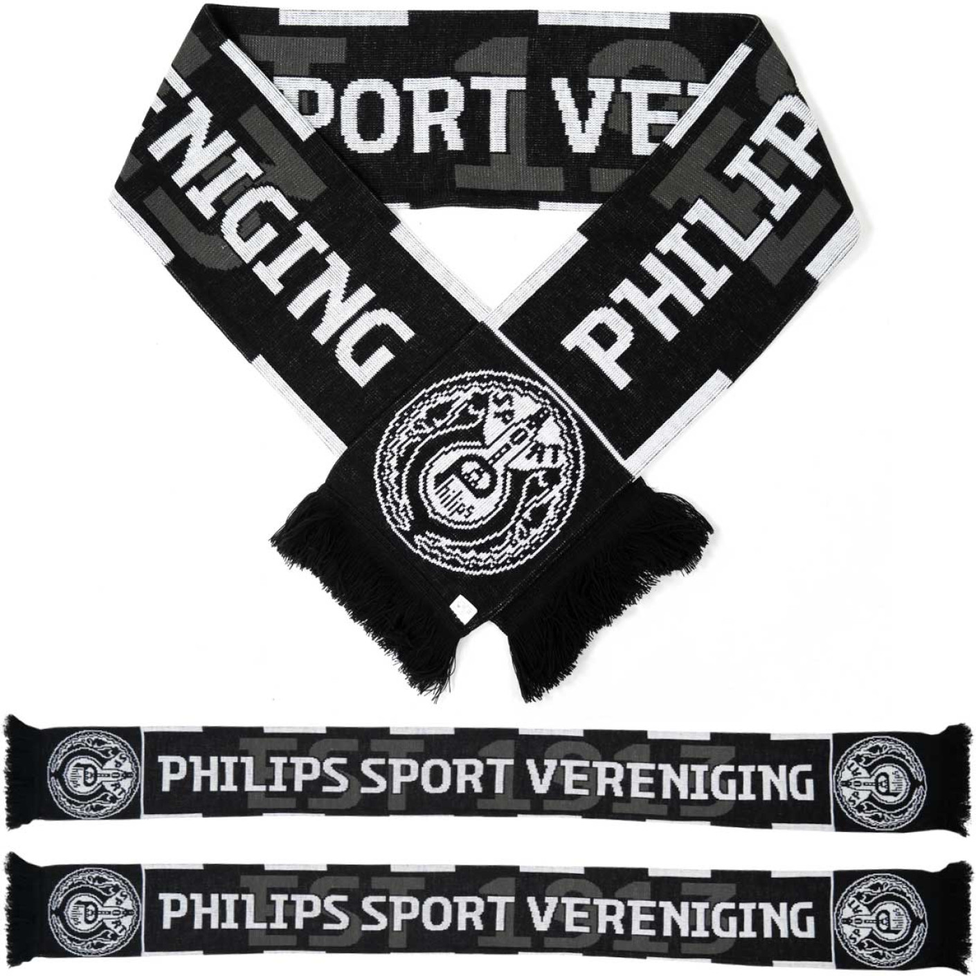 Weg Motiveren Assimilatie PSV Sjaal Philips Sport Vereniging Zwart-Wit - PSVFANstore.nl