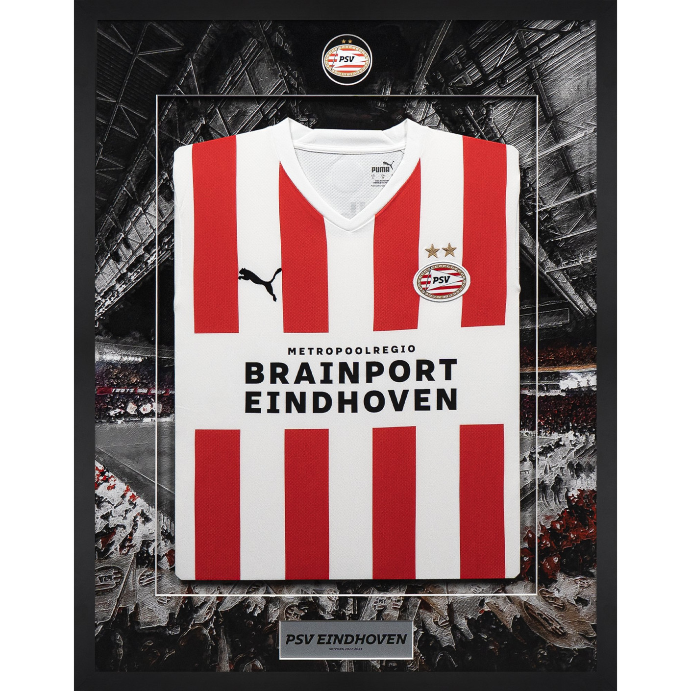 Ingelijst PSV Shirt Stadion 2022-2023 (incl. verzending)