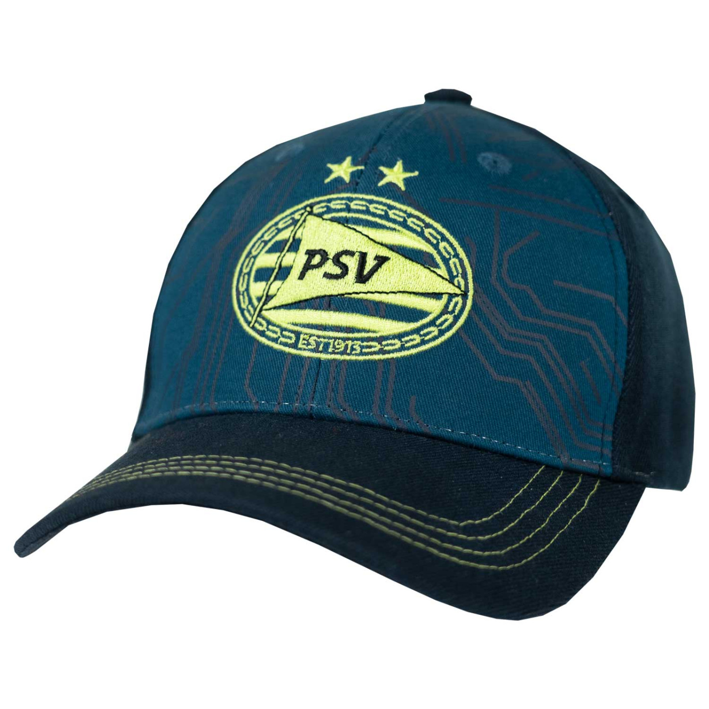 PSV Cap Logo Donkerblauw Geel JR