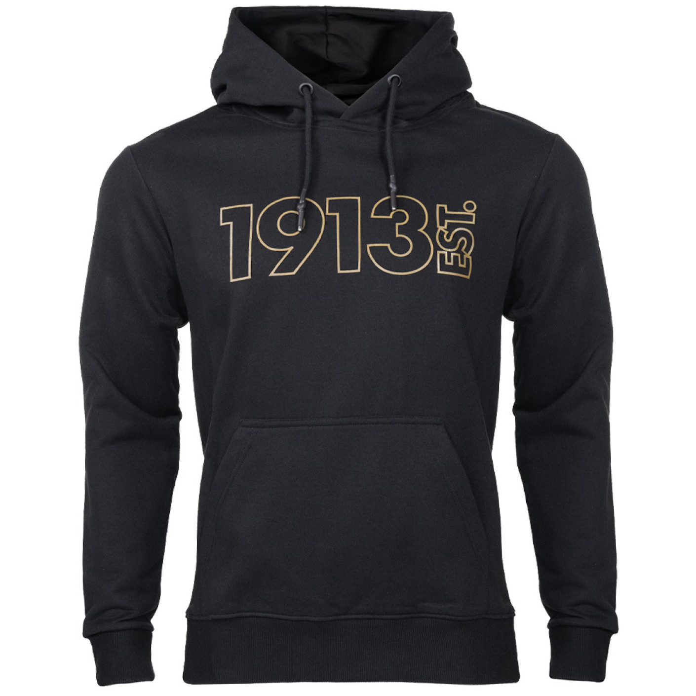 1913 Hooded Sweater Zwart Outline Goud