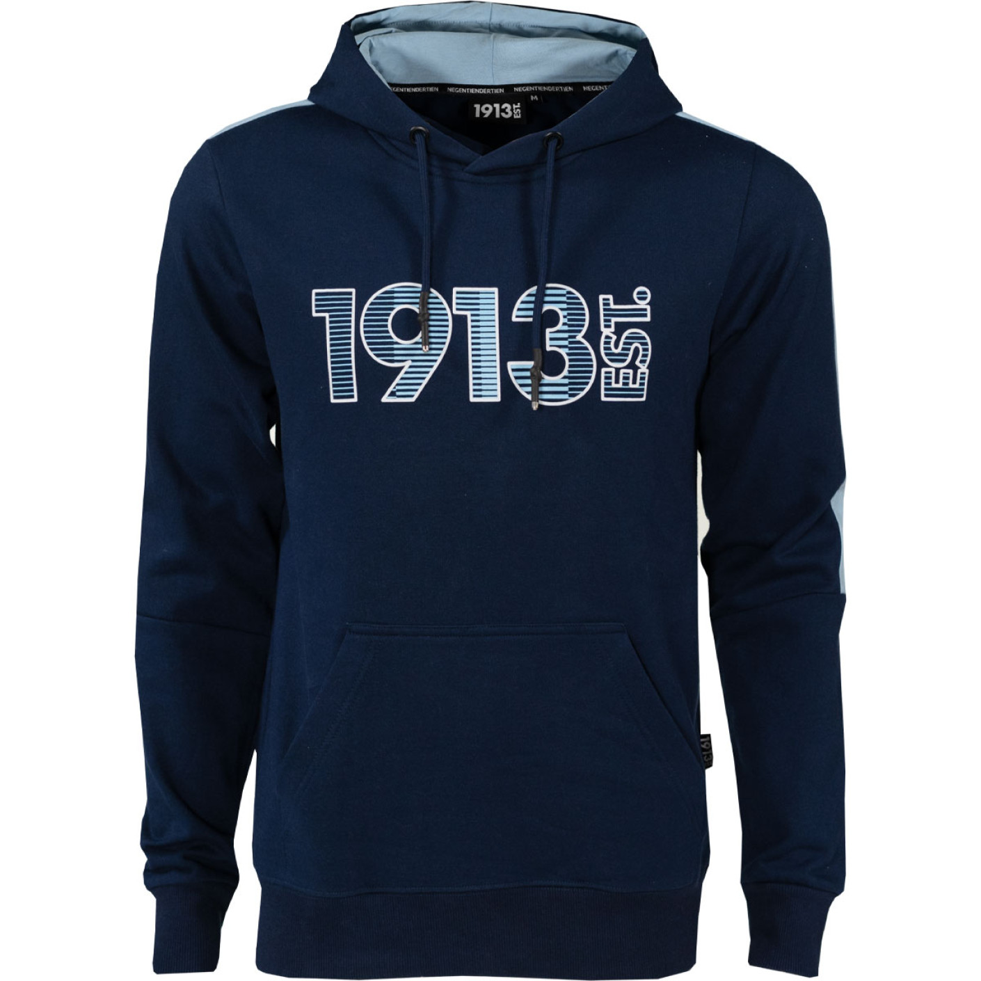 1913 Hooded Sweater Donkerblauw Tape Blauw