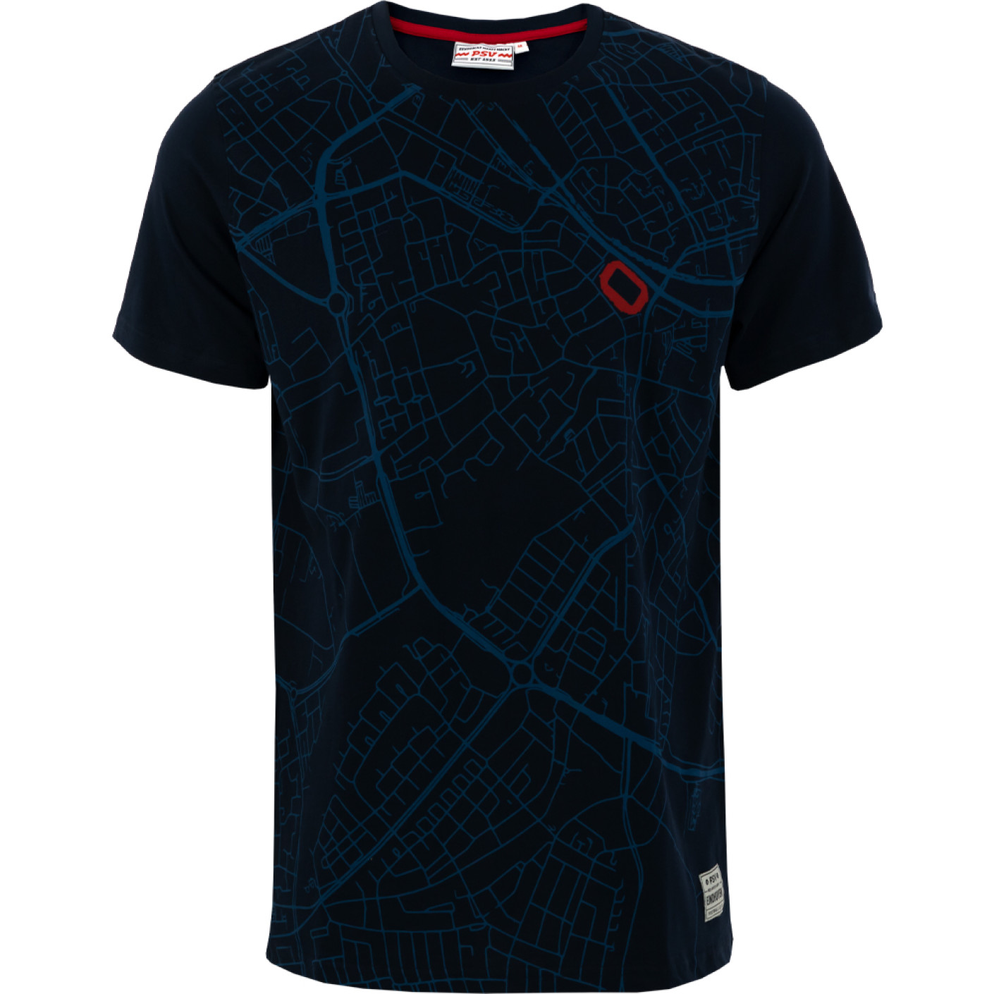 PSV T-shirt City Map Kids d.blauw