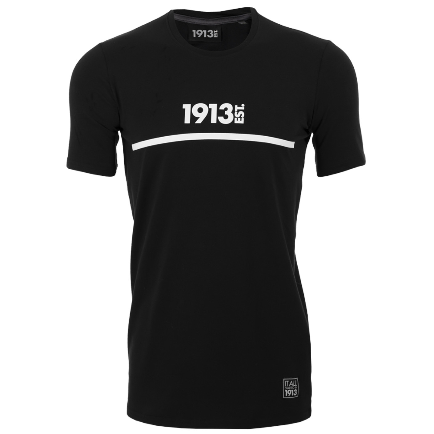 1913 T-shirt zwart Stripe