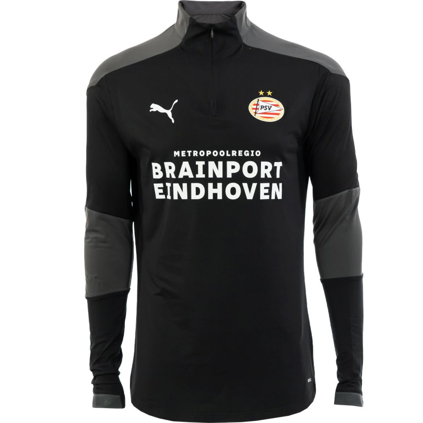 PSV Trainingssweater 1/4 rits JR 20/21 Zwart