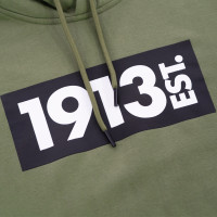 1913 Hooded Sweater groen Block