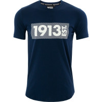 1913 T-shirt d.blauw Stripes wit