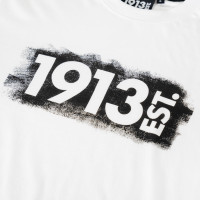 1913 T-shirt Wit Block Zwart
