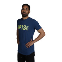 1913 T-shirt Donkerblauw Logo Geel