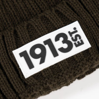1913 Beanie Groen Logo Wit