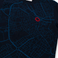 PSV T-shirt City Map d.blauw